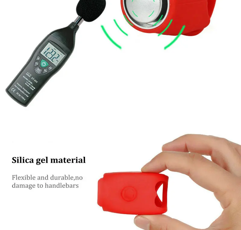 Electric Cycling Bells 110 dB Horn Rainproof MTB Bicycle Handlebar Bell Silica Gel Shell Ring Bell Bicycle Accessories (6)