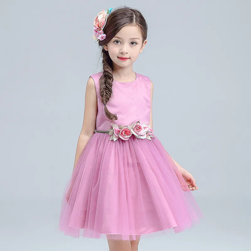 Summer Kid Vest Dress Princess Girls Flower Sashes Sleeveless O-Neck Mesh Dress Clothes 3 to 8 Years Cute Child Baptism Vestidos
Summer Kid Vest Dress Princess Girls Flower Sashes Sleeveless O-Neck Mesh Dress Clothes 3 to 8 Years Cute Child Baptism Vestidos