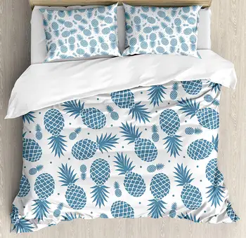 Pineapple Duvet Cover Set Island Themed Minimalistic Multi-Sized Tropic Fruity Pineapple Printed Vintage 3/4pcs Bedding Set
Pineapple Duvet Cover Set Island Themed Minimalistic Multi-Sized Tropic Fruity Pineapple Printed Vintage 3/4pcs Bedding Set