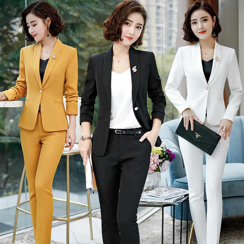 women pant suits formal pant suits jacket for women Office lady Pencil pants suits set 2 pieces Overalls suits womens clothing
women pant suits formal pant suits jacket for women Office lady Pencil pants suits set 2 pieces Overalls suits womens clothing