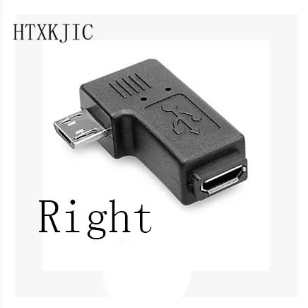 Разъем 90 градусов правый и левый Угловой Micro USB 3. 0 5-контактный штекер-гнездо