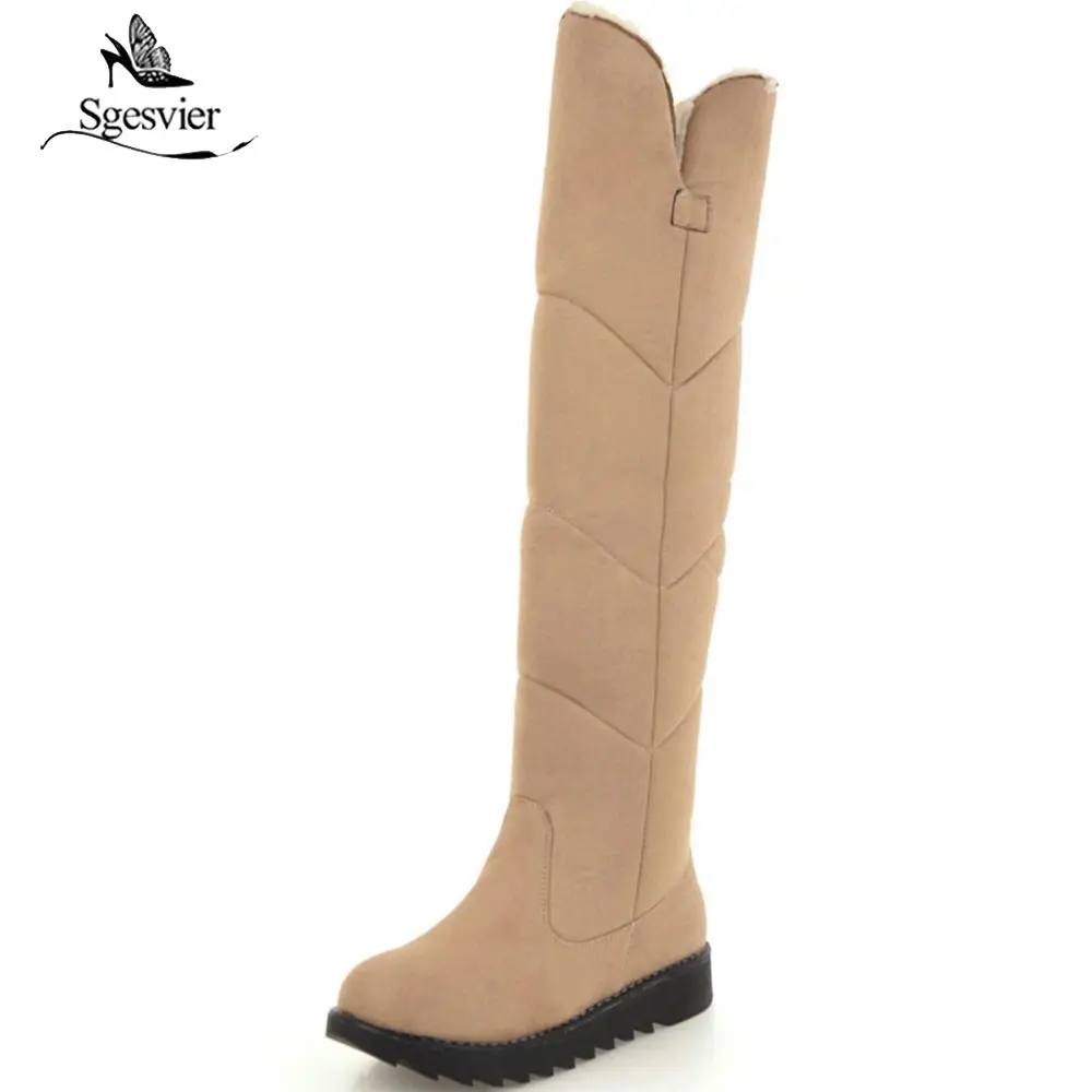 Sgesvier Winter Black Green Beige Sewing Plaid Long Botas Warm Plush Platform Snow Boots Womens Large Size Knee High Boots B696
Sgesvier Winter Black Green Beige Sewing Plaid Long Botas Warm Plush Platform Snow Boots Womens Large Size Knee High Boots B696