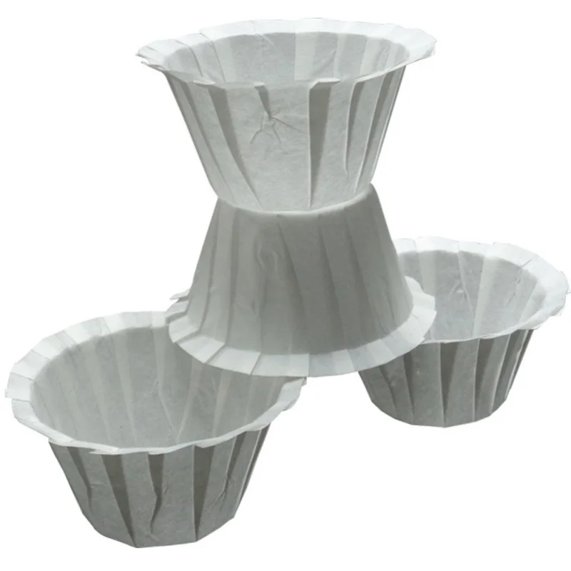 Image 50 pcs Lot White Coffee Filters Single Serving Paper Coffee Machine Cake Cup Bowl Coffee Tools