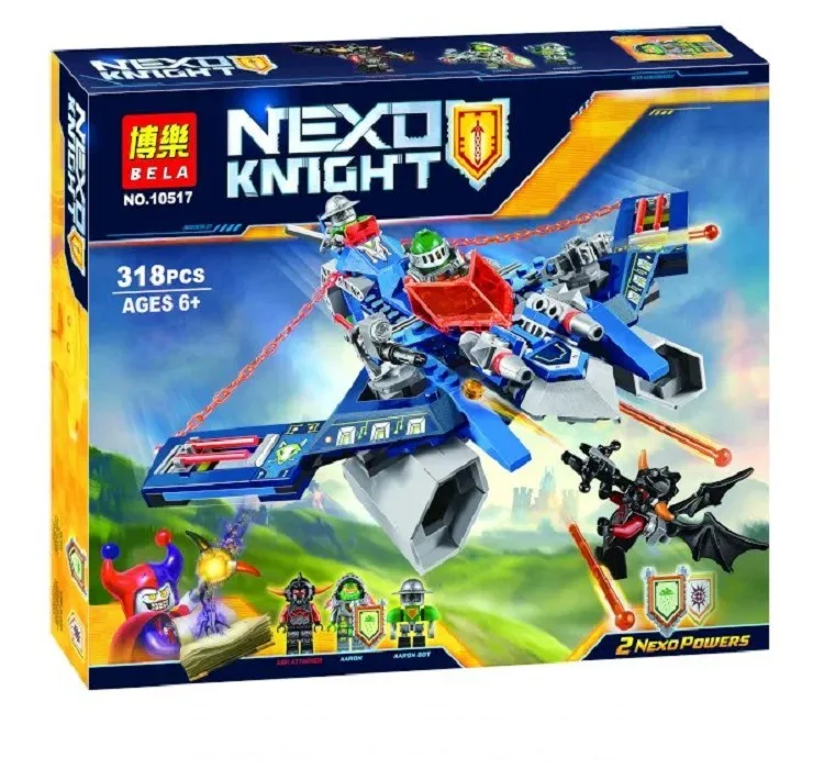 331pcs Nexus Knights Aaron Fox's Aero-Striker V2 Battle Fighter Model Building Blocks Toys Bricks
331pcs Nexus Knights Aaron Fox's Aero-Striker V2 Battle Fighter Model Building Blocks Toys Bricks