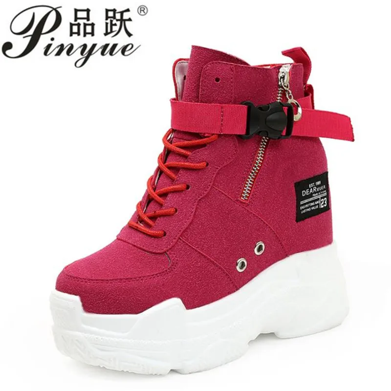 Spring Autumn Women Ankle Boots 2019 Platforms Shoes Woman 10.5CM High Heels Inside Height Increasing Faux Suede Boots Sneakers
Spring Autumn Women Ankle Boots 2019 Platforms Shoes Woman 10.5CM High Heels Inside Height Increasing Faux Suede Boots Sneakers