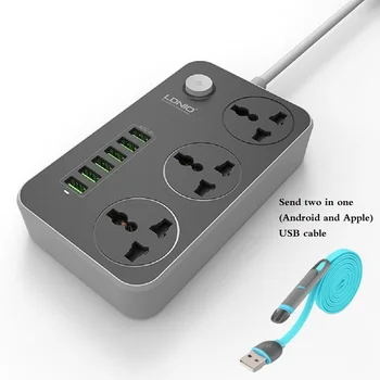 LDNIO AC Extension Universal Socket With EU UK US Plug 6 USB Outlet Adapter Travel Power Strip Charger For Smart Phone office
LDNIO AC Extension Universal Socket With EU UK US Plug 6 USB Outlet Adapter Travel Power Strip Charger For Smart Phone office