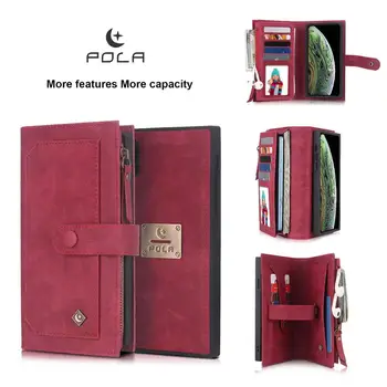 POLA Multifunction Zip Leather Wallet Case For iphone X XS MAX XR 8 7 6 Card Pocket Magnetic Detachable Car
POLA Multifunction Zip Leather Wallet Case For iphone X XS MAX XR 8 7 6 Card Pocket Magnetic Detachable Car