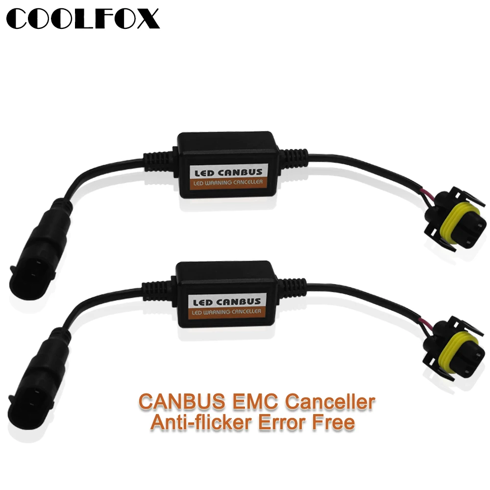 Coolfox 9006 9005 HB3 HB4 H4 H3 H1 H11 H8 H7 светодиодный фар Canbus EMC подавитель анти-мерцание