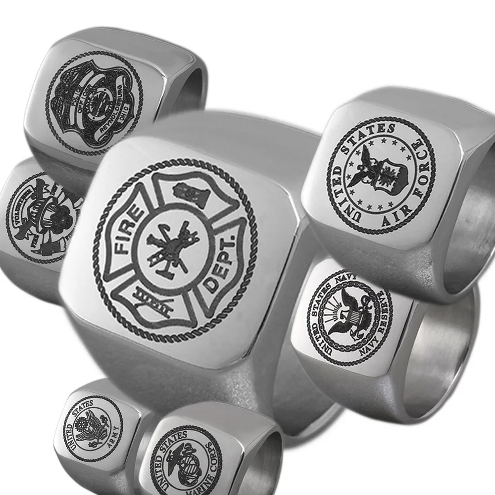 GELICITY Silver Black Stainless Steel US StateBadge Military Emblem Rings Men Wedding Army Emblem Black Rings Men Women Gifts
GELICITY Silver Black Stainless Steel US StateBadge Military Emblem Rings Men Wedding Army Emblem Black Rings Men Women Gifts