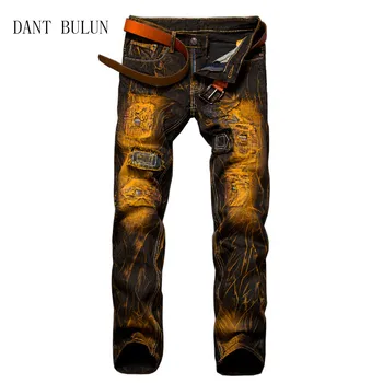 2020 Europe America Brand Retro Hole Jeans Homme Casual Slim Straight Jeans for Men High Quality Patchwork Demin Trousers
2020 Europe America Brand Retro Hole Jeans Homme Casual Slim Straight Jeans for Men High Quality Patchwork Demin Trousers