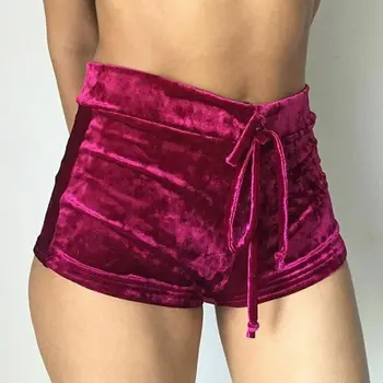 S-XL women velvet drawstring shorts plus size casual high waist 2019 Summer ladies sexy skinny booty shorts feminino 
S-XL women velvet drawstring shorts plus size casual high waist 2019 Summer ladies sexy skinny booty shorts feminino