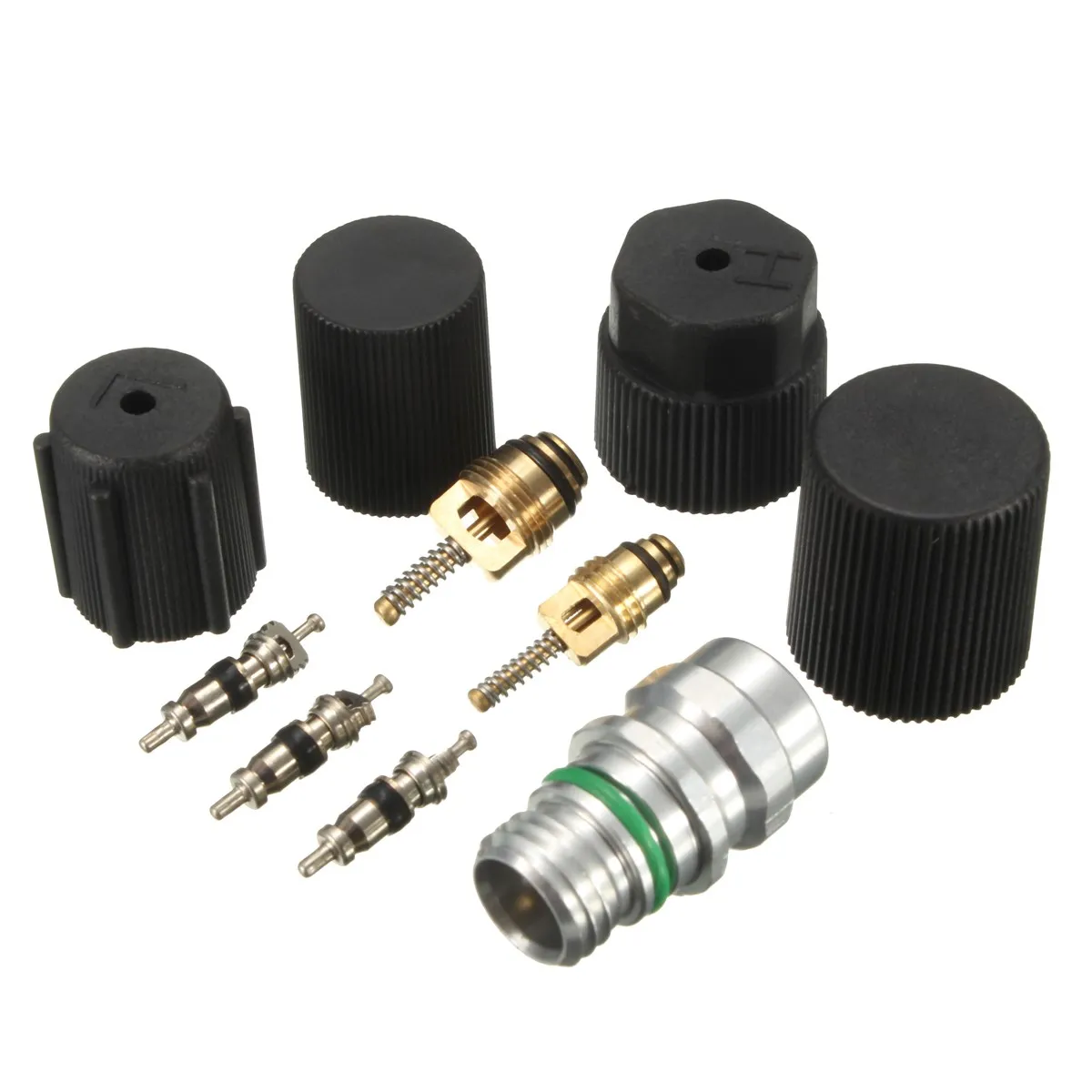 1 Set Air Conditioning Service A/C System Cap & Valve Cores Santech Rapid Seal Kit
1 Set Air Conditioning Service A/C System Cap & Valve Cores Santech Rapid Seal Kit