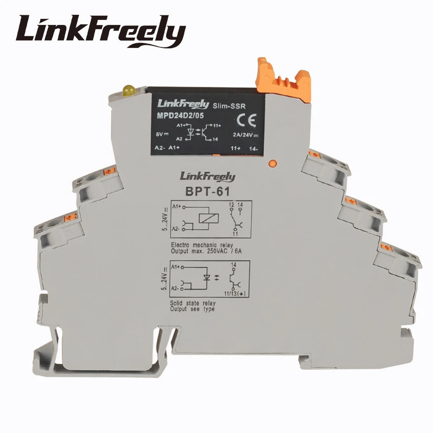 MPD24D2/05BPT Новый DC SSR твердотельный релейный din рейка 5VDC вход 24VDC 2А Выход штекер в