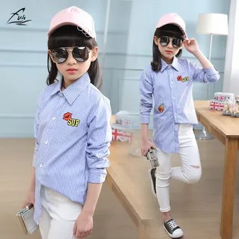 FYH Girls Clothing Children Long Sleeve Blouses Kids Stylish Striped Shirt Turn-down Collar School Girls Blouses 4 6 8 10 Years
FYH Girls Clothing Children Long Sleeve Blouses Kids Stylish Striped Shirt Turn-down Collar School Girls Blouses 4 6 8 10 Years