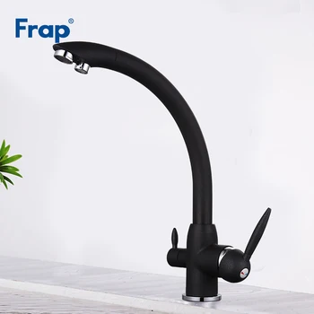 Frap New Arrival Black Kitchen Faucet Deck Mounted Mixer Tap 180 Degree Rotation with Water Purification Features F4399-7
Frap New Arrival Black Kitchen Faucet Deck Mounted Mixer Tap 180 Degree Rotation with Water Purification Features F4399-7