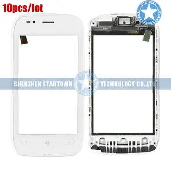 10pcs/lot Original White Replacement Spare parts Front Touch Screen Digitizer Glass + Frame For Nokia Lumia 710 N710
10pcs/lot Original White Replacement Spare parts Front Touch Screen Digitizer Glass + Frame For Nokia Lumia 710 N710