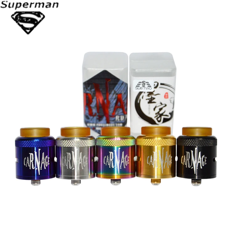 SUB TWO Carnage Rda Replaceable Atomizer 316 Stainless Steel Material For 510 Thread 25mm Diameter Rda Atomizer Vape Tank
SUB TWO Carnage Rda Replaceable Atomizer 316 Stainless Steel Material For 510 Thread 25mm Diameter Rda Atomizer Vape Tank