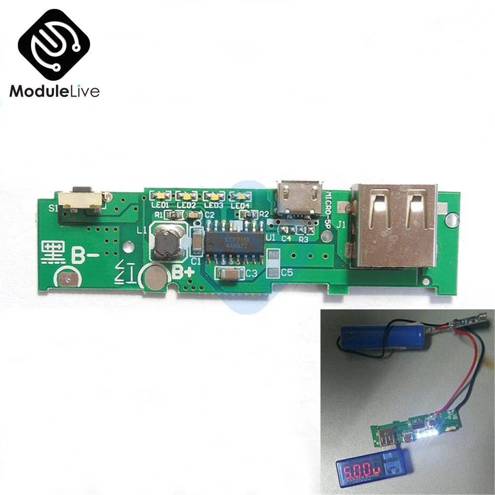 5V 1A Power Bank Charger Module Charging Circuit Board Step Up Boost Power Module For Xiaomi Mobile Power Bank DIY Kit
5V 1A Power Bank Charger Module Charging Circuit Board Step Up Boost Power Module For Xiaomi Mobile Power Bank DIY Kit