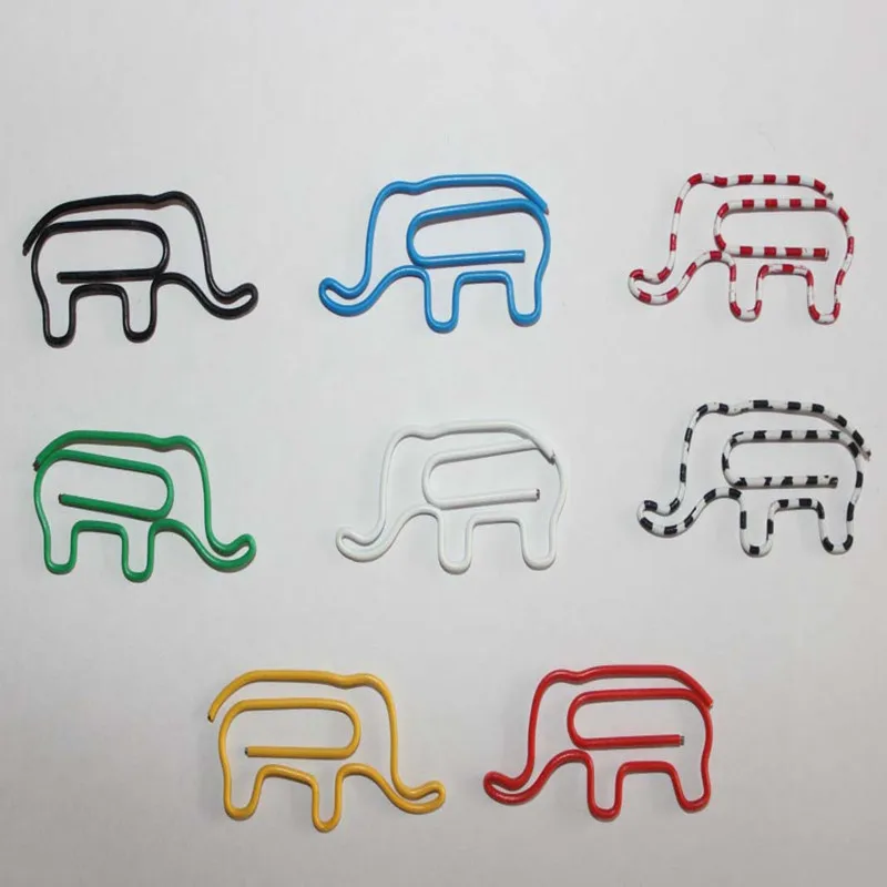 200PCS Creative Cute Cartoon Elephant Shape Paper Clips Funny Bookmark Colorful Animal Metal Clips Art craft office supplies
200PCS Creative Cute Cartoon Elephant Shape Paper Clips Funny Bookmark Colorful Animal Metal Clips Art craft office supplies