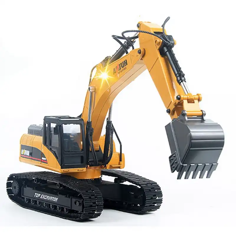 huina fm 1580 v2 full metal rc excavator unboxing