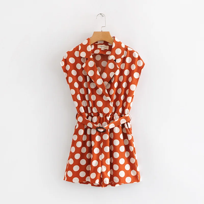 women fashion polka dots print sashes conjoined short pants elegant business jumpsuits casual playsuits siamese trousers DS1806
women fashion polka dots print sashes conjoined short pants elegant business jumpsuits casual playsuits siamese trousers DS1806