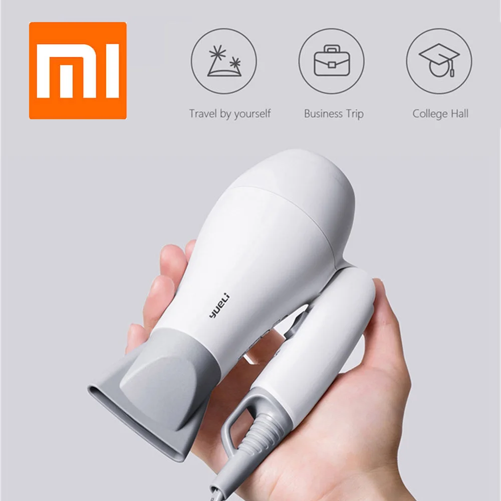 

Xiaomi Yueli Portable Hair Dryer Professional 1200W Hairstyling Tools Dual Voltage 110-220V Hairdryer Blow Dryer Travel Household