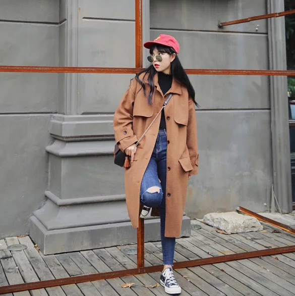 Solid Wool Coat Wide-waisted Wool Blend Coat and Jacket Casual Women Coats Autumn Winter
Solid Wool Coat Wide-waisted Wool Blend Coat and Jacket Casual Women Coats Autumn Winter