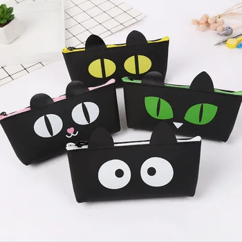 1PCS Cartoon Black Cat Pencil Bag Silica Gel Zipper Pen Case Simple Storage Bag Stationery Student Gift School&Office Supplies
1PCS Cartoon Black Cat Pencil Bag Silica Gel Zipper Pen Case Simple Storage Bag Stationery Student Gift School&Office Supplies