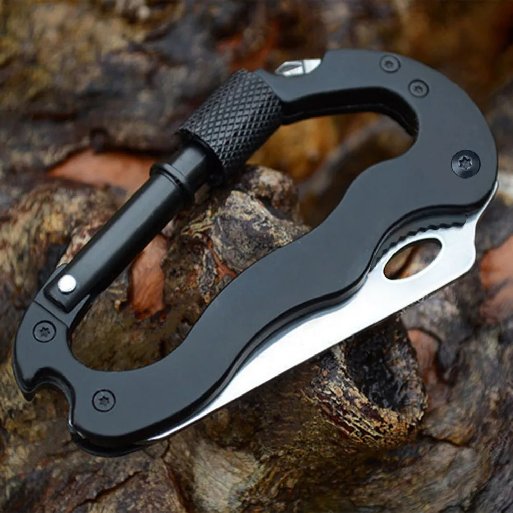 Outdoor Multi-function EDC Tool 5 in 1 With Knife Screwdriver Aluminum Climbing Carabiner Hook Gear Multi Tool Buckle Rock Lock
Outdoor Multi-function EDC Tool 5 in 1 With Knife Screwdriver Aluminum Climbing Carabiner Hook Gear Multi Tool Buckle Rock Lock