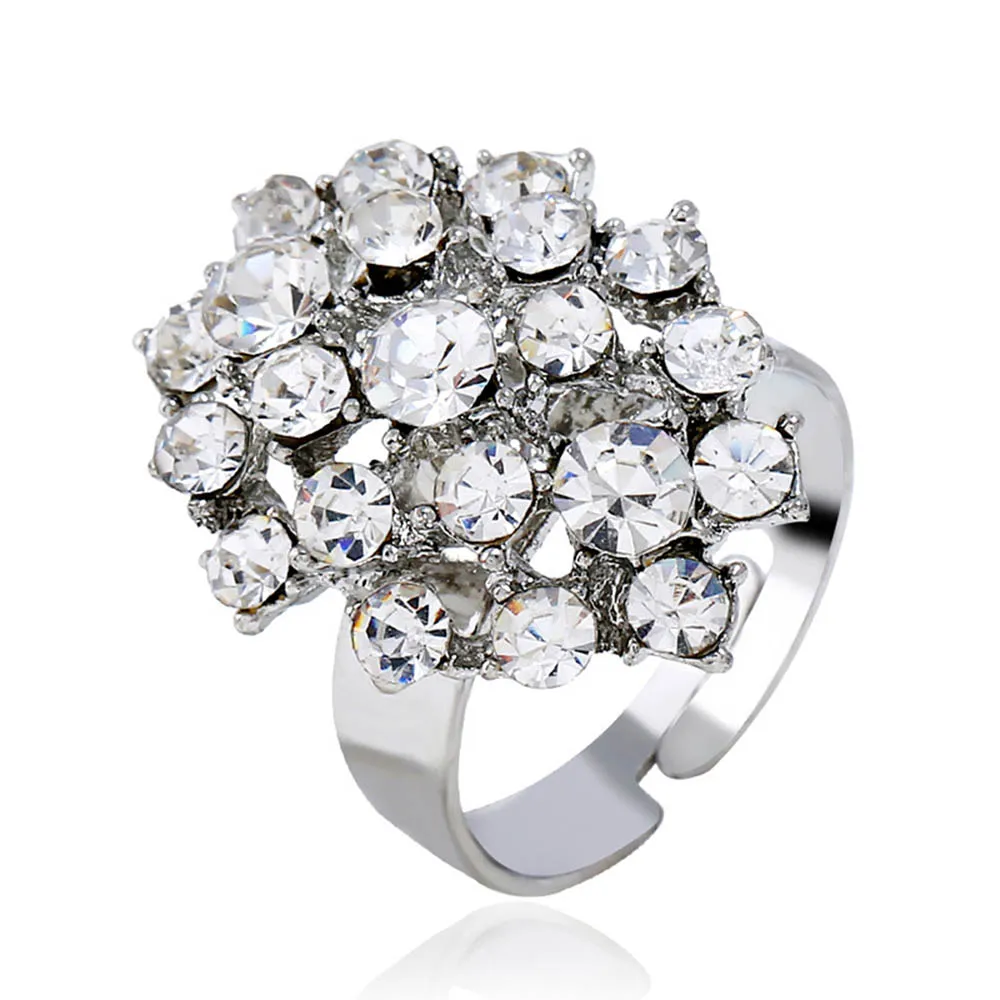 Bing Tu Women Adjustable Rings Crystal Rhinestone Big Open Ring Wedding Party Jewellery Finger Ring bague femme
Bing Tu Women Adjustable Rings Crystal Rhinestone Big Open Ring Wedding Party Jewellery Finger Ring bague femme