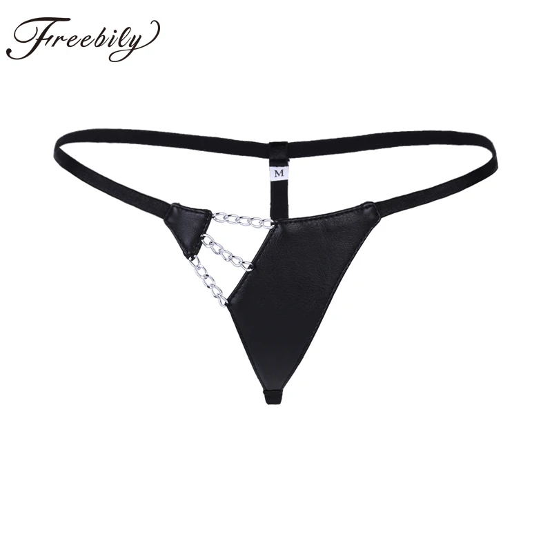 Women Sexy Lingerie Panties Wet Look Faux Leather & Chain Open Butt Low Rise Bikini G-string Thong Briefs Underwear Underpants
Women Sexy Lingerie Panties Wet Look Faux Leather & Chain Open Butt Low Rise Bikini G-string Thong Briefs Underwear Underpants
