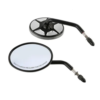 Motorcycle 8mm Rear View Mirrors For Honda Harley Touring Sportster Softail