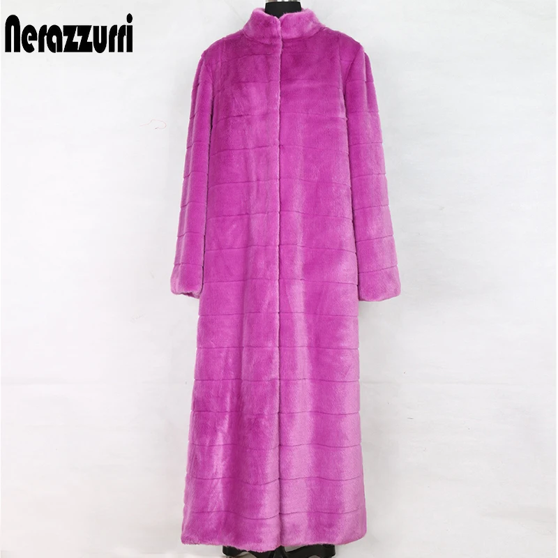 nerazzurri Purple extra long faux fur coat women maxi stand collar masala plus size warm outerwear fake mink fur overcoat 5xl
nerazzurri Purple extra long faux fur coat women maxi stand collar masala plus size warm outerwear fake mink fur overcoat 5xl