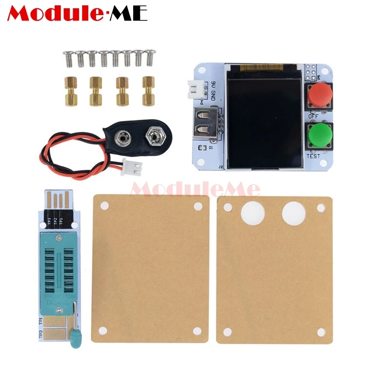 

DIY ATmega328p ESR Diode Triode Capacitance Transistor Tester 1.8 Inch LCD Screen 128X160 Mini USB 8MHz Crystal DIY With Case