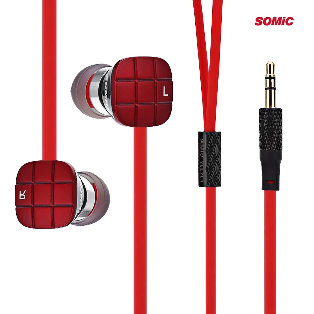 Clearance Somic L1 Portable 3.5mm Jack Bass Stereo HiFi In-Ear Earphones Decrease Noise With 9mm Moving Coil Unit Voice Control |
