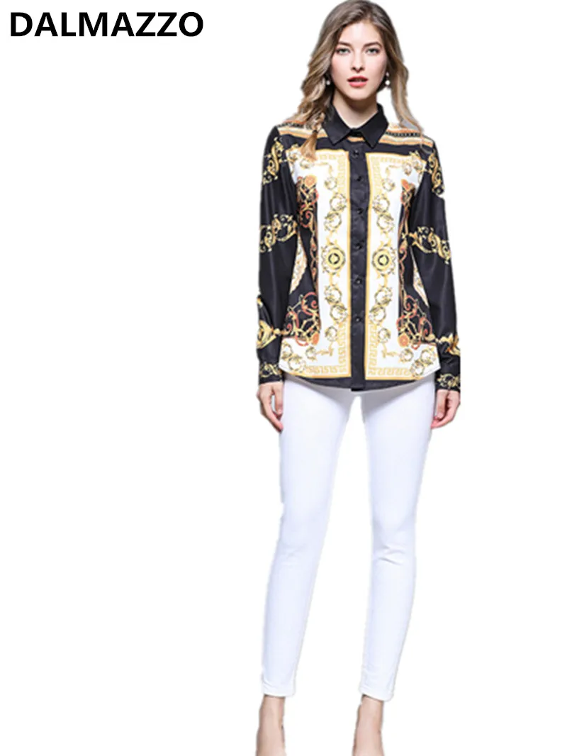 2018 Brand Designer Autumn Turn-down Collar Printed Tops Women's Shirt Blouses Fall Long Sleeve Office Runway Slim Shirts 2XL
2018 Brand Designer Autumn Turn-down Collar Printed Tops Women's Shirt Blouses Fall Long Sleeve Office Runway Slim Shirts 2XL