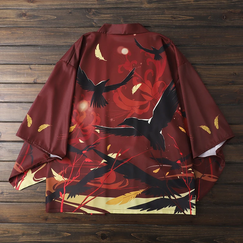 Japanese Kimono Cardigan Anime Printing Traditional New Feeling Clothing Kimono Jacket Women 2019 Plus Size Black Coat Top Belt
Japanese Kimono Cardigan Anime Printing Traditional New Feeling Clothing Kimono Jacket Women 2019 Plus Size Black Coat Top Belt