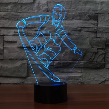 3D Snowboarding Table Lamp USB Visual LED Colorful Nightlight Sleep Lighting Skiing Modelling Light Fixture New Year Gifts Decor
3D Snowboarding Table Lamp USB Visual LED Colorful Nightlight Sleep Lighting Skiing Modelling Light Fixture New Year Gifts Decor