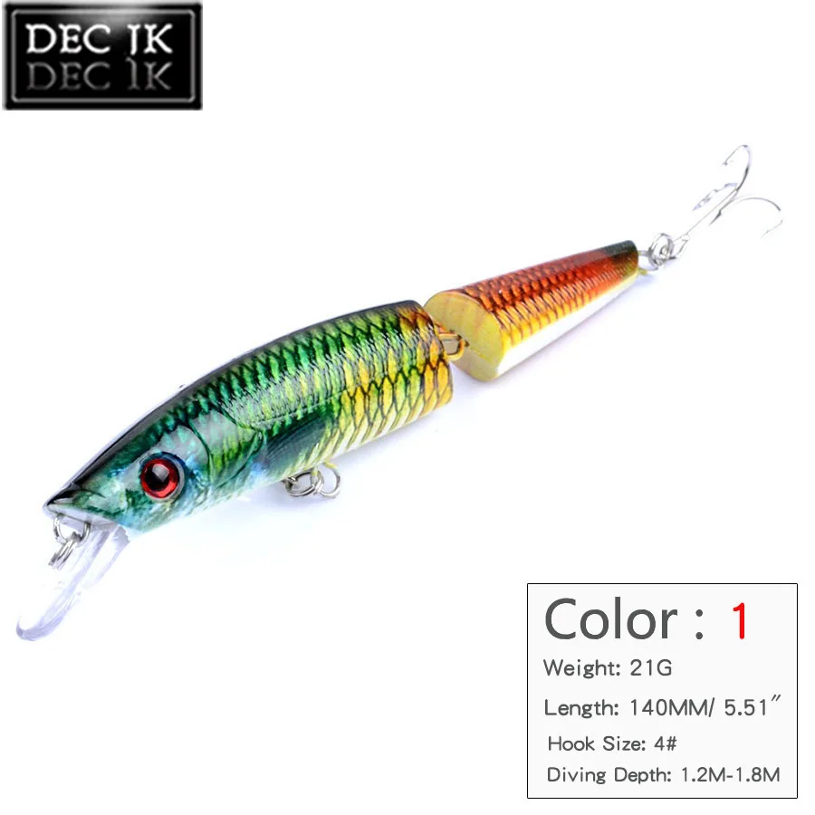 1PCS Minnow Sea Artificial Fishing Lures Tackle Multi Section Lure Bait Fish Fake Hard Laser Bait Set Wobblers For Pike Trolling (2)