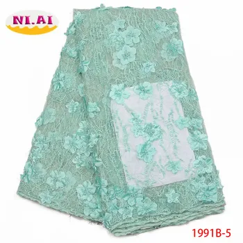2018 African 3D Net Lace Fabrics Latest Style African Lace Embroidered Tissue Sea Green Lace African Dress For Women XY1991B-5
2018 African 3D Net Lace Fabrics Latest Style African Lace Embroidered Tissue Sea Green Lace African Dress For Women XY1991B-5