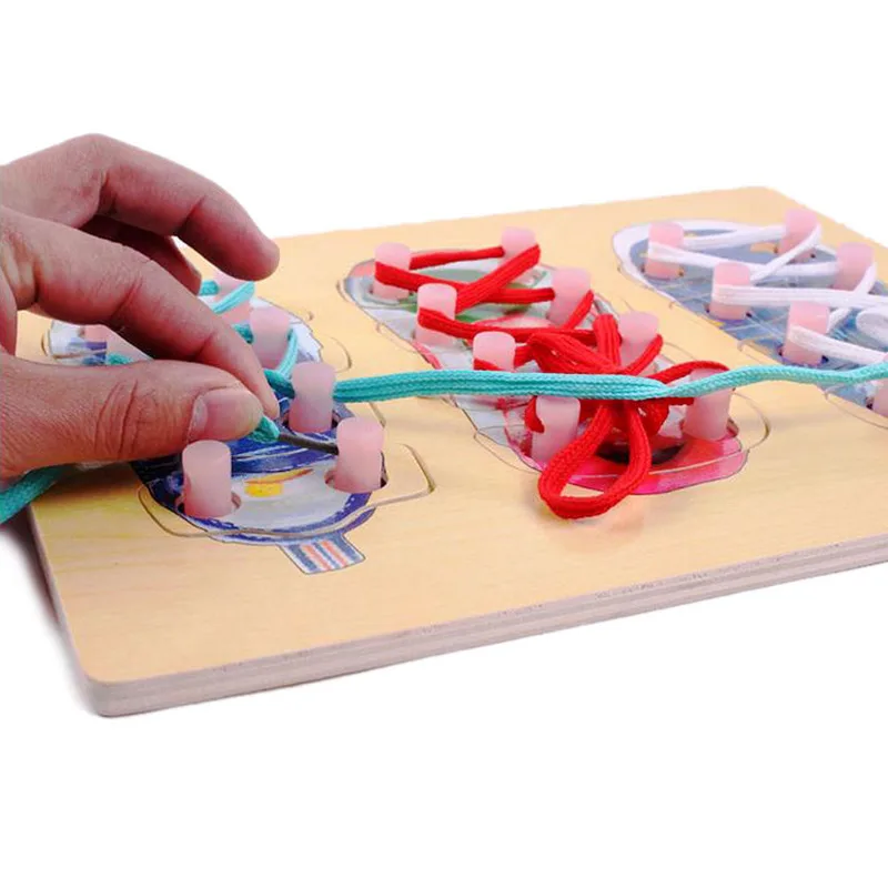 Montessori Educational Toy Wooden Threading Board Early Learning Kids Puzzle Coordination Skill Exercise Lace Up Shoes Toy
Montessori Educational Toy Wooden Threading Board Early Learning Kids Puzzle Coordination Skill Exercise Lace Up Shoes Toy