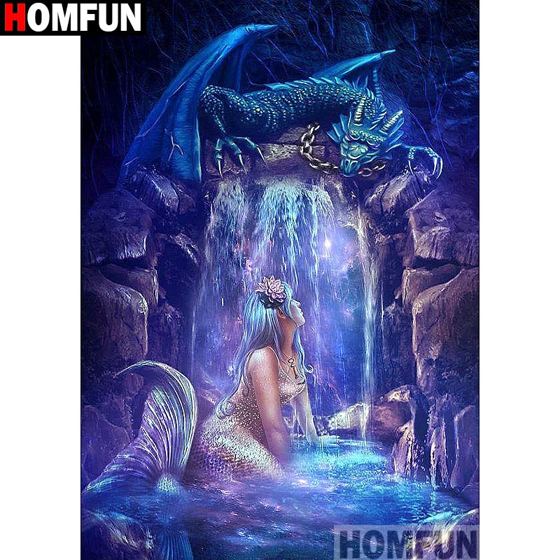 HOMFUN Full Square/Round Drill 5D DIY Diamond Painting "Mermaid dragon" 3D Embroidery Cross Stitch 5D Home Decor A13687
HOMFUN Full Square/Round Drill 5D DIY Diamond Painting "Mermaid dragon" 3D Embroidery Cross Stitch 5D Home Decor A13687