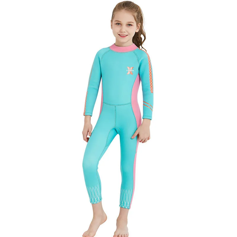 New 2.5 mm girls diving suit children's one-piece long-sleeved warm sunscreen swimwear for four seasons girls swimwear
New 2.5 mm girls diving suit children's one-piece long-sleeved warm sunscreen swimwear for four seasons girls swimwear