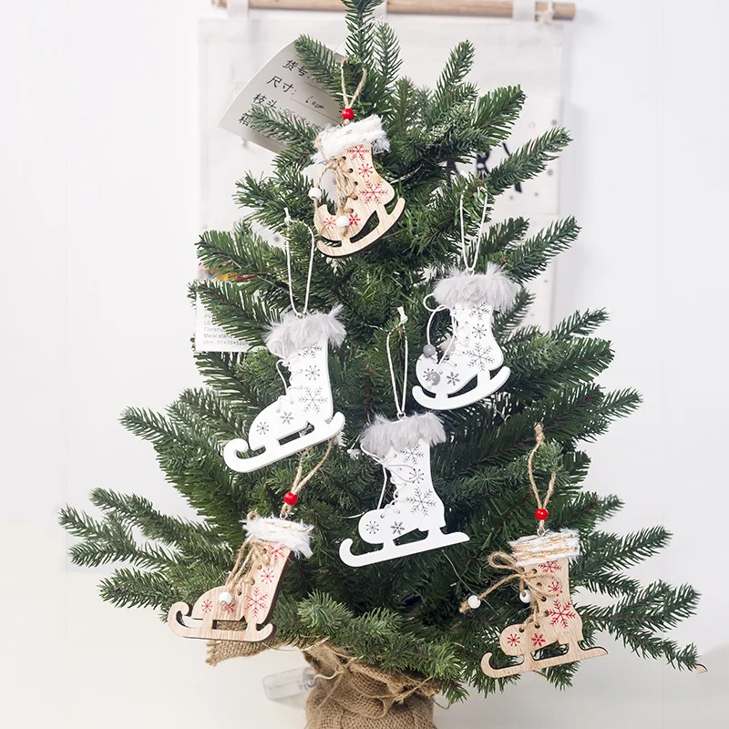 3pcs Ice Skates Shoes Hanging Ornament Pendant Natural Wooden New Year 2020 ChristmasTree Decoration for Home Navidad Kerst Noel
3pcs Ice Skates Shoes Hanging Ornament Pendant Natural Wooden New Year 2020 ChristmasTree Decoration for Home Navidad Kerst Noel