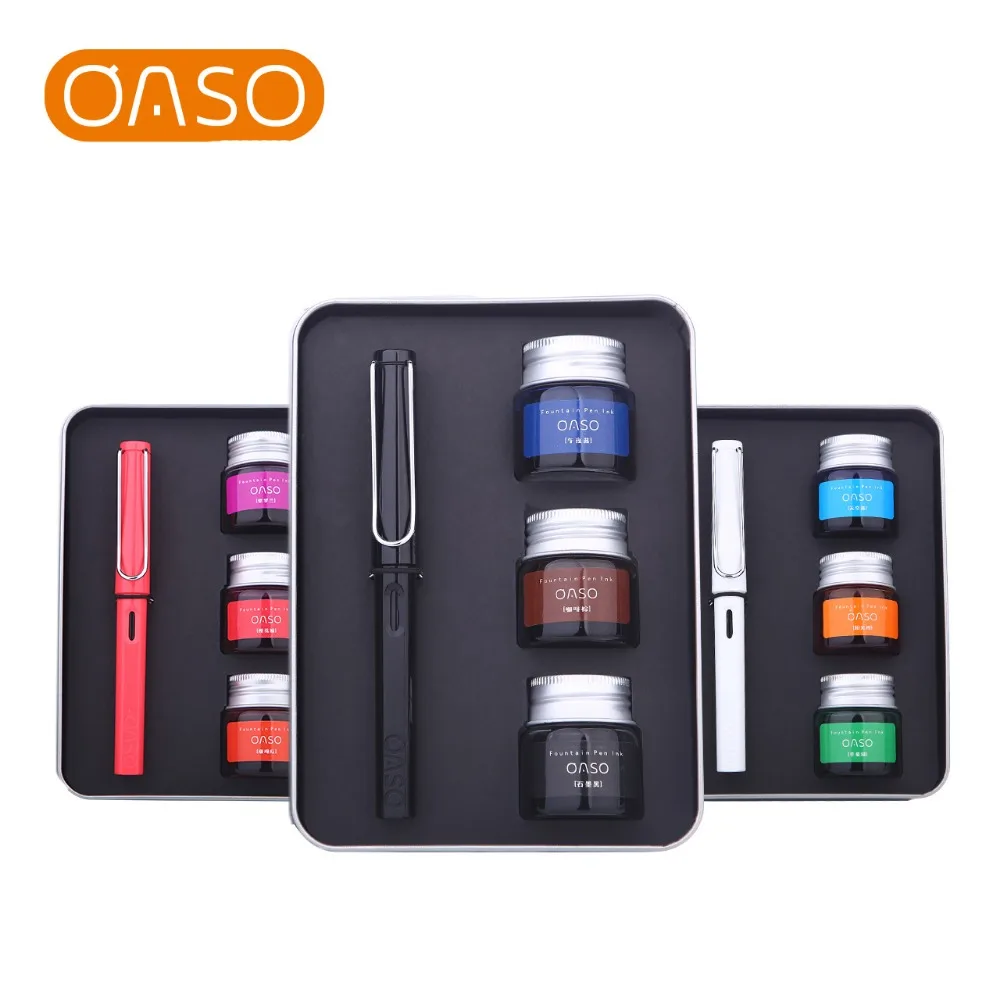 NEW Promotion OASO C13 Transparent 0.38mm Resin Fountain Pen with 3 Bottle Colours Ink Pens Gift Box Set Free Shipping NEW Promotion OASO C13 Transparent 0.38mm Resin Fountain Pen with 3 Bottle Colours Ink Pens Gift Box Set Free Shipping<br><br>Aliexpress