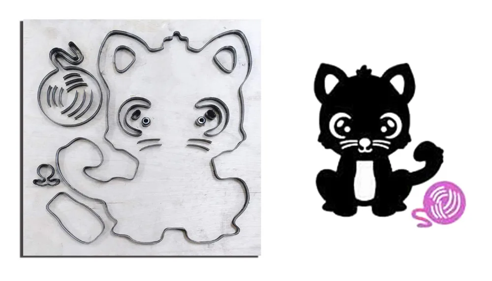 Wool with Kitten die cutting diy wood die cut Mold accessories for Leather,paper,felt, Steel Punch - leather crafts 
Wool with Kitten die cutting diy wood die cut Mold accessories for Leather,paper,felt, Steel Punch - leather crafts