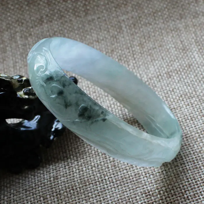 5916 Chinese Hand-carved Emerald Green stoneite stone Gems Bracelet Bangle 55mm 10.20 40
5916 Chinese Hand-carved Emerald Green stoneite stone Gems Bracelet Bangle 55mm 10.20 40