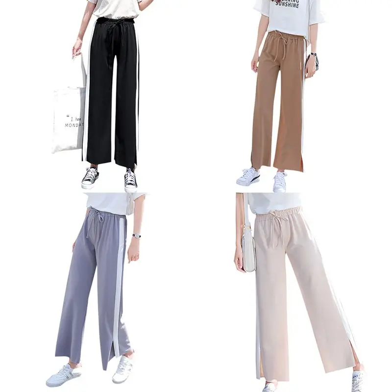 2019 Women New Korean Version Of Loose Thin Chiffon Casual Straight Pants Nine Points High Waist All-match Color-blocked Pants
2019 Women New Korean Version Of Loose Thin Chiffon Casual Straight Pants Nine Points High Waist All-match Color-blocked Pants