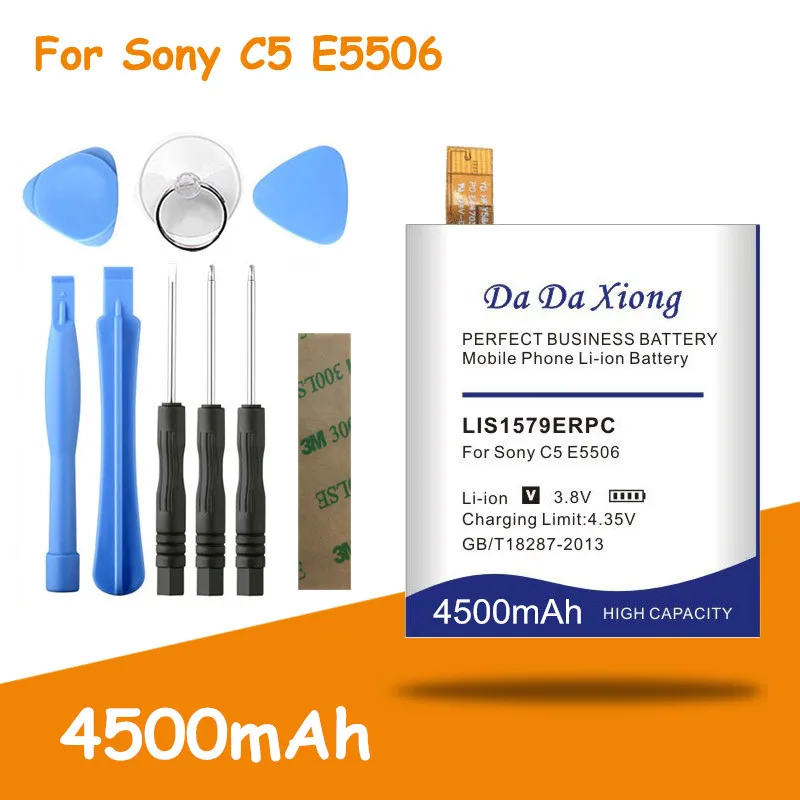 4500mAh LIS1579ERPC Battery for Sony Xperia C5 Ultra/Dual E5506 E5553 E5533 E5563 Z3 Plus Z3+/Dual E6553 Z4 E6533 + free tools
4500mAh LIS1579ERPC Battery for Sony Xperia C5 Ultra/Dual E5506 E5553 E5533 E5563 Z3 Plus Z3+/Dual E6553 Z4 E6533 + free tools