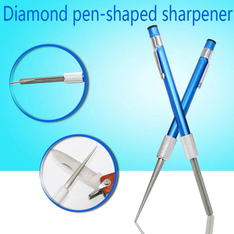 Image Outdoor Portable Diamond Sharpening Stone Pen Stick TypeSharpener Pen Hook Multipurpose For Kitchen Sharpener Tool Camping